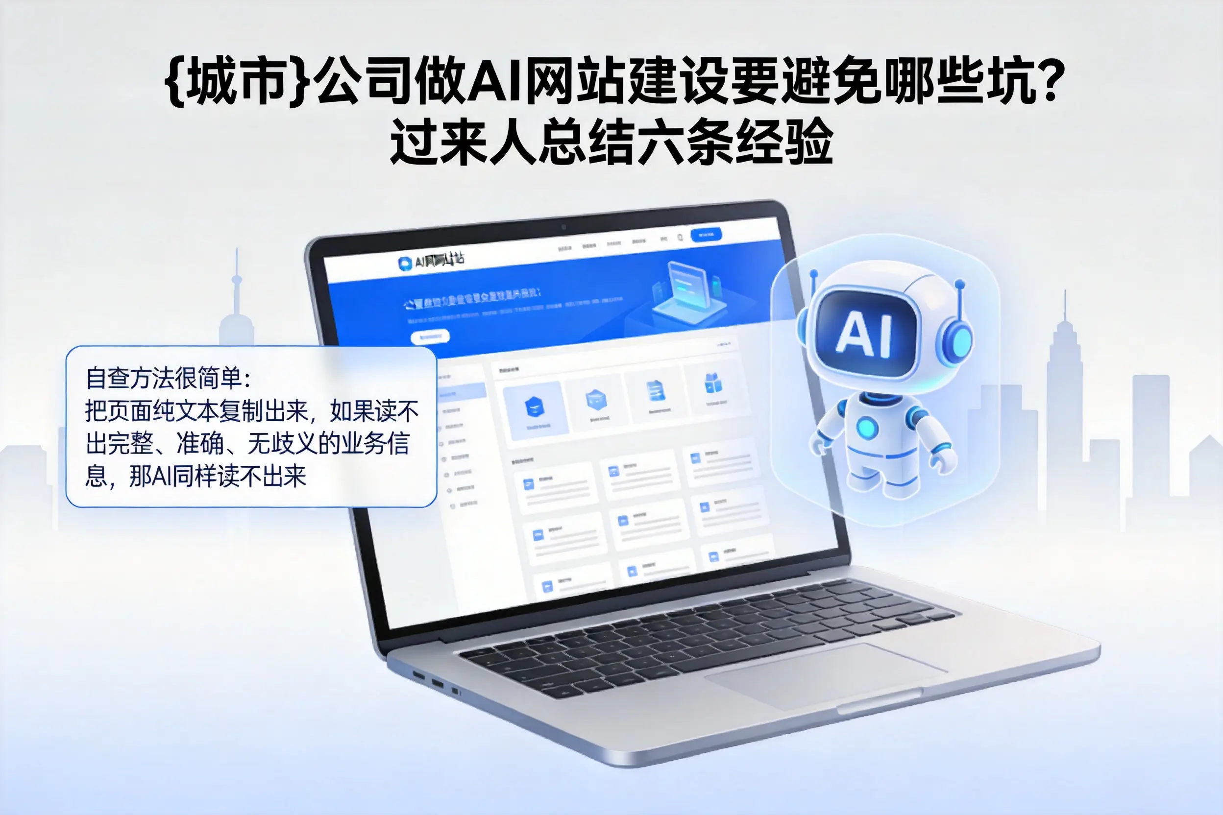 安顺公司做AI网站建设要避免哪些坑？过来人总结六条经验