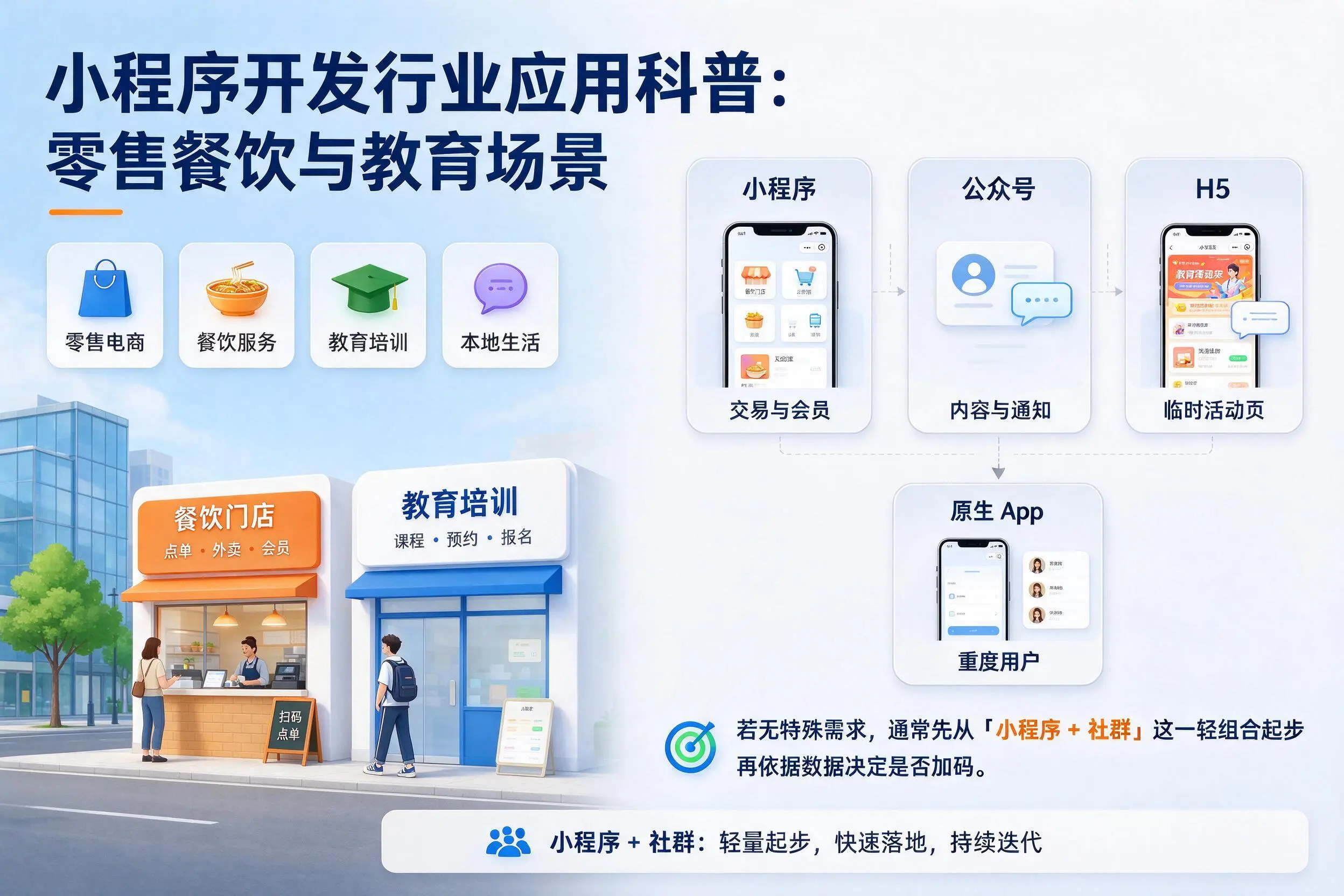 安顺小程序开发行业应用科普：零售餐饮与教育场景