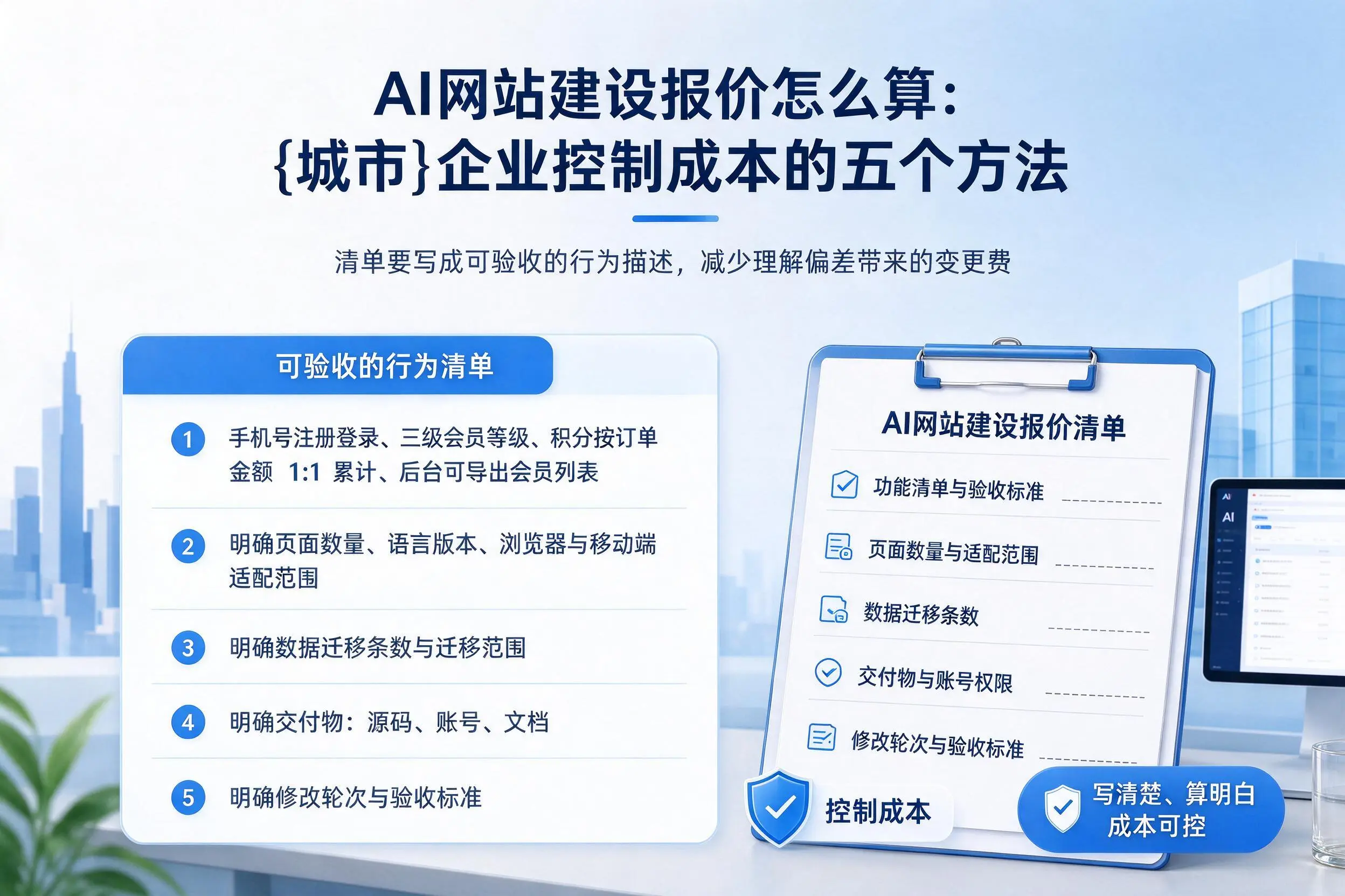 AI网站建设报价怎么算:安顺企业控制成本的五个方法